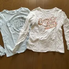 COMME CA FILLE 長袖カットソー 2枚セット 水色 白