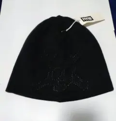 PPFM ニット帽 スカル　ブラック