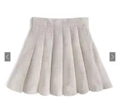 インパン裏地付きツイードプリーツミニスカート