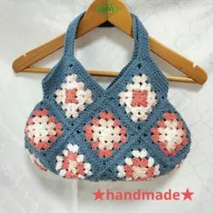★handmade★ インディゴブルーのグラニーバッグ