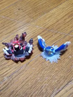 ポケモン3DS ゲンシグラードン＆ゲンシカイオーガ フィギュア 先着購入特典