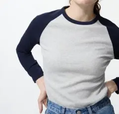 ソフトリブT 長袖 ラグラン 69 ネイビー 3XL