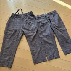 グレー系チェック柄パンツ　140センチ130センチ