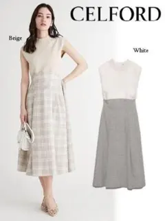 【新品】ニットコンビワンピース