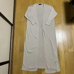 訳あり　ユナイテッドアローズ　リブ編みロングカーディガン ライトベージュ