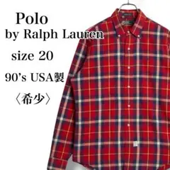 90s 希少USA製 ポロバイラルフローレン マルチカラーBDシャツ M