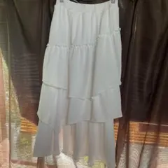 プリーツティアードスカート　ロング