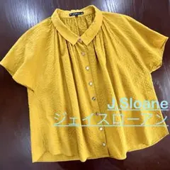 J.Sloane ジェイスローアン 半袖 フレンチスリーブ ブラウス マスタードのサムネイル