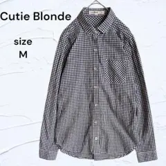 美品☆ Cutie Blonde ギンガムチェック 長袖 シャツ M 綿100%のサムネイル