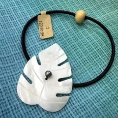 【新品未使用】 シェル モンステラ ヘアゴムのサムネイル