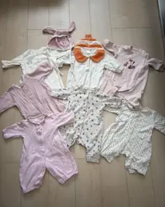 女の子ロンパース7点まとめ売り
