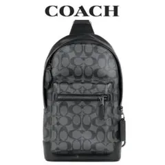 COACH OUTLET チャコール グレー ショルダーバッグ