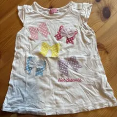 Hot Biscuits リボンTシャツ 90センチ