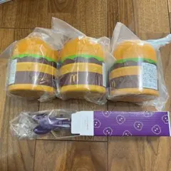 マクドナルド福袋　ハンバーガー型スープジャー3個セット&ポテトハンドキャッチャー