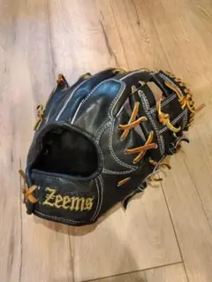 Zeems 軟式グローブ 黒 レザー　YHグラブ