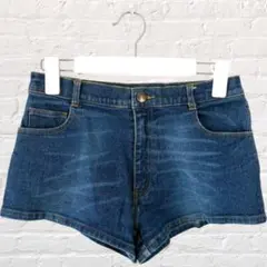 ラフォン デニム ショート丈 パンツ 綿混 ジーパン ショーパン 古着