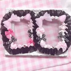 硬質ケース ホイップデコ ピンク 黒 量産型 いちご