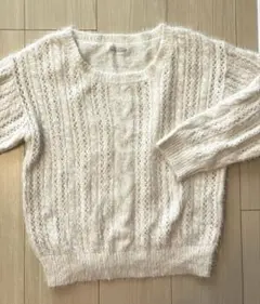 ナイスクラップ♡NICE CLAUP♡ケーブル編みニットセーター ふわふわ