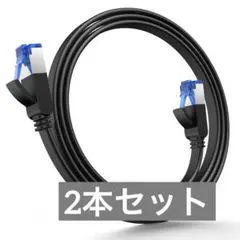 LANケーブル CAT8 ハイスピード 40Gbps/2000MHz 2本セット