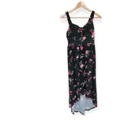 NO BOUNDARIES 花柄キャミワンピース Mサイズ ブラック 夏