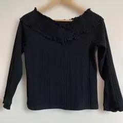 MAJESTICLEGON フリル付きオフショルダーニット