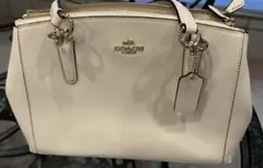 【美品】コーチ　2way ホワイトレザーバック