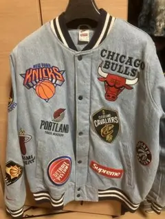 【本日最終日】【希少】Supreme NBAデニムスタジャン Lサイズ 本日最終日】【希少】Supreme NBAデニムスタジャン Lサイズ