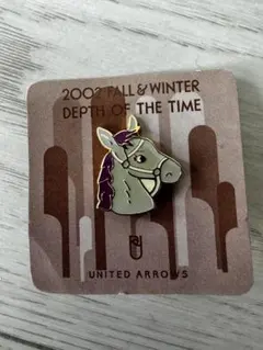 2002UNITEDARROWS馬ピンバッジピンズレアアローズ午年ノベルティ干支のサムネイル