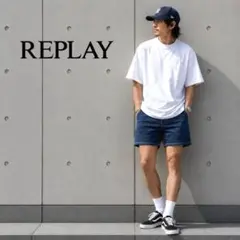 REPLAY｜"HYPERFLEX" ANBASS デニムショーツw33リプレイのサムネイル