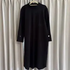 ZARA 黒 ロングカットソーワンピース Sサイズ
