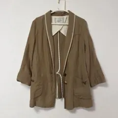 un dix cors テンセルリネン混春夏テーラードジャケット ベージュのサムネイル