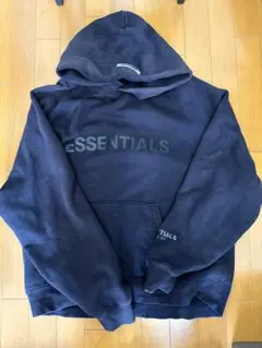 ESSENTIALS ネイビー フード付きパーカー
