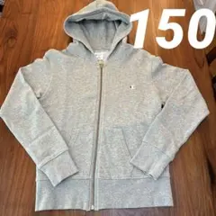 champion チャンピオン　キッズ　ジップアップパーカー　グレー　150