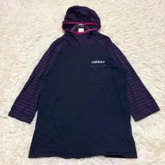 y8525 アディダス ネオレーベル ロング丈 パーカーTシャツ スポーツウェアのサムネイル