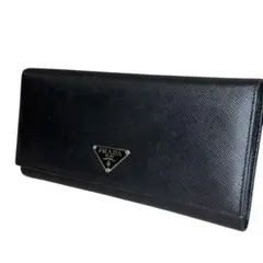 【美品】PRADA プラダ　長財布　サフィアーノレザー　三角ロゴ