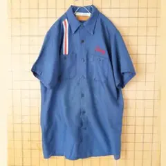 TENDERLOIN ロゴ ワッペン 刺繍 半袖 ワーク シャツ ネイビー S - メルカリ