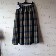 センソユニコio comme io チェック柄フレアスカート