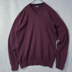 【IZOD】刺繡ロゴVネックコットン100％セーターのサムネイル