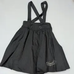 150★メゾピアノ★ロゴ刺繍！ふんわり吊りスカート★