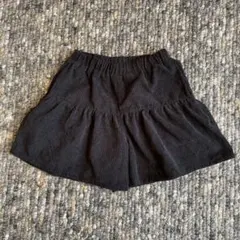 ペアマノン　ブラック コーデュロイ　キュロットパンツ サイズ140