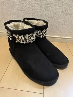 dazzlin ビジュー付きムートンブーツ ブラック　Mのサムネイル