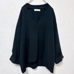 【即日発送】CECIL McBEE セシルマクビー スキッパーブラウス 黒 長袖のサムネイル