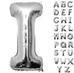 アルファベット シルバー バルーン 文字 バルーン【I】のみ　2枚