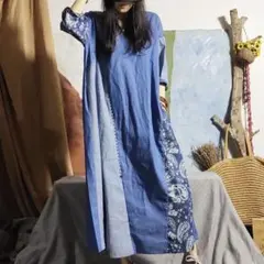 デニムワンピースチュニック手作り