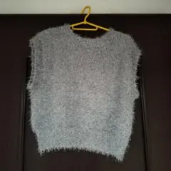 ラメ　シャギー　ベスト