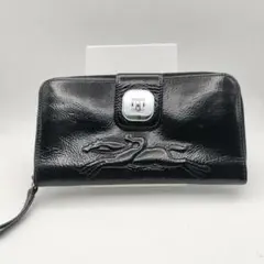 ロンシャン　長財布　財布　ウォレット　エナメル　ブラックのサムネイル