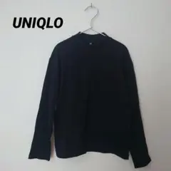 140cm ユニクロ　キッズ　フリースハイネック　ブラック
