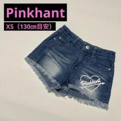 PINKHUNT XSサイズ 130㎝ デニムショートパンツ ハートプリント