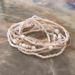 ま*と様 ビーズ10連ブレスレット