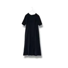 パレスガーデン　ブラックフォーマルワンピース　L 礼服 冠婚葬祭　半袖　裾ほつれ